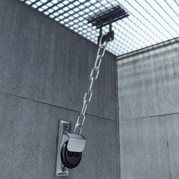 Preview: ​BASI® 1x Paar Gitterrostsicherung GS 100 für Kellerschächte, Lichtschächte als Einbruchschutz